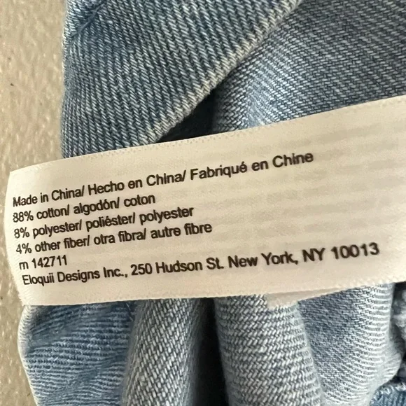 Eloquii Denim Shorts Romper Size 20 Elastic Waist Ruffles Summer Casual Everyday - Picture 8 of 9